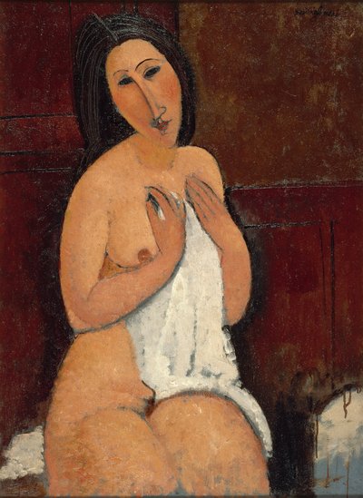Sitzender Akt mit Hemd von Amedeo Modigliani