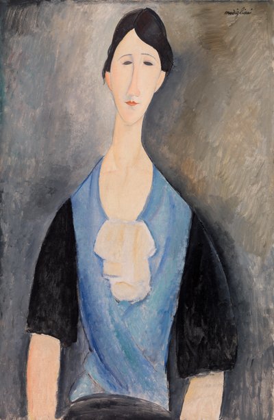 Frau in Blau von Amedeo Modigliani