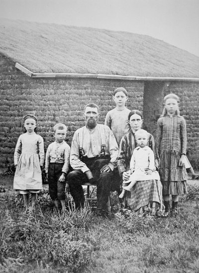 Amerikanische Pionierfamilie, ca. 1870 von American Photographer