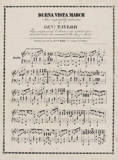 Notenblatt, Buena Vista Marsch von American School