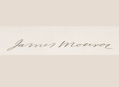 Unterschrift von James Monroe von American School