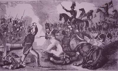 Die Schlacht von Churubusco, Mexikanisch-Amerikanischer Krieg von American School