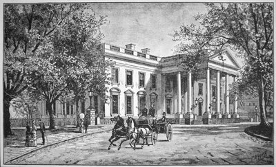 Das Weiße Haus, ca. 1886 (Gravur) von American School