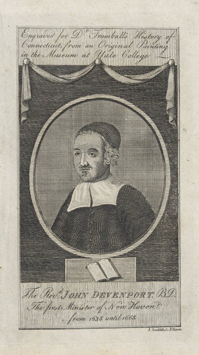 Der ehrwürdige John Davenport, veröffentlicht 1797 von Amos Doolittle