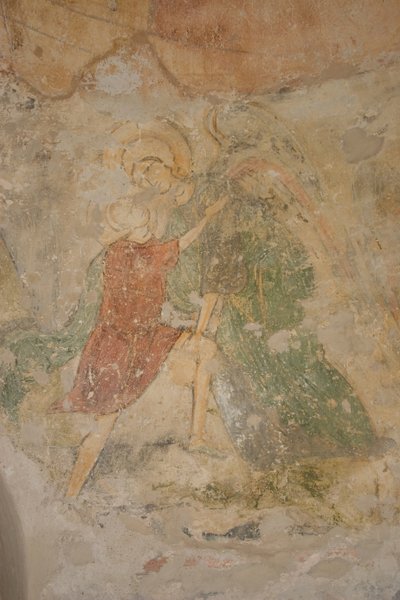Jakob und der Engel, 12. Jahrhundert von Ancient Russian frescos