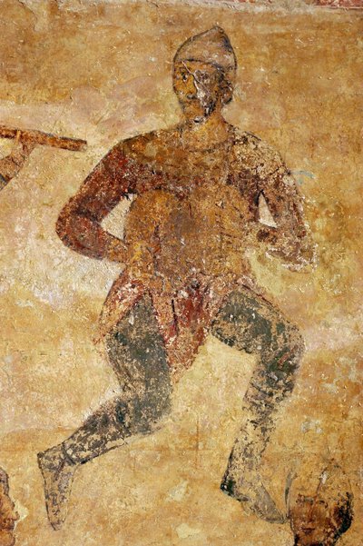 Musiker und Akrobaten (Detail) von Ancient Russian frescos