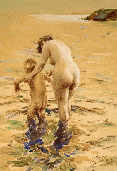Ihr erstes Bad von Anders Leonard Zorn