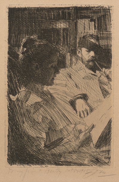 Lesen La Lecture, 1893 von Anders Leonard Zorn