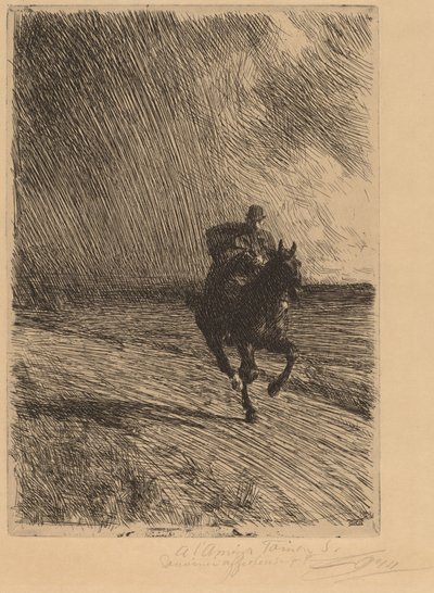Der Sturm, 1891 von Anders Leonard Zorn