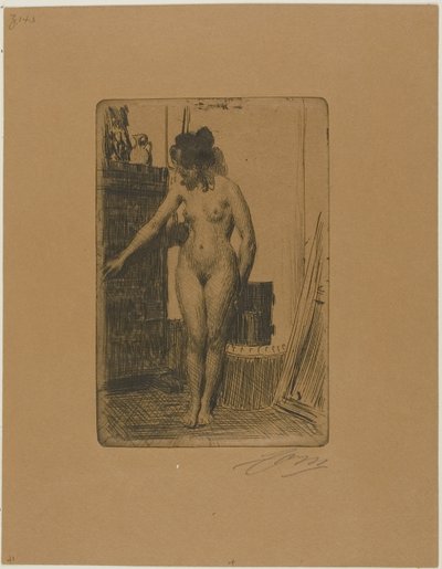 Vor dem Ofen von Anders Leonard Zorn