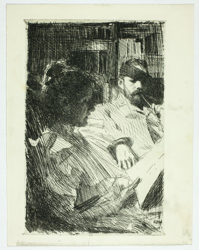 Lesen (Herr und Frau Ch. Deering) von Anders Leonard Zorn