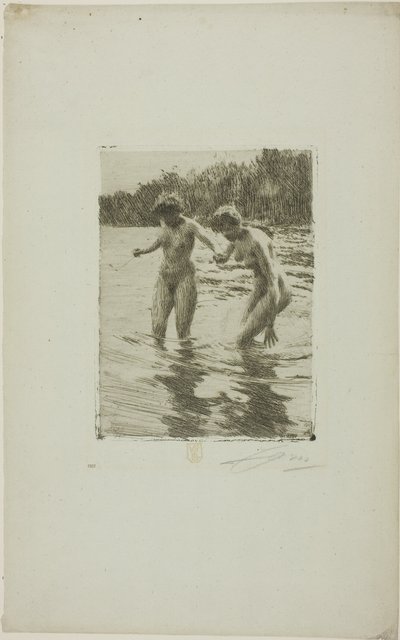 Zwei Badende von Anders Leonard Zorn