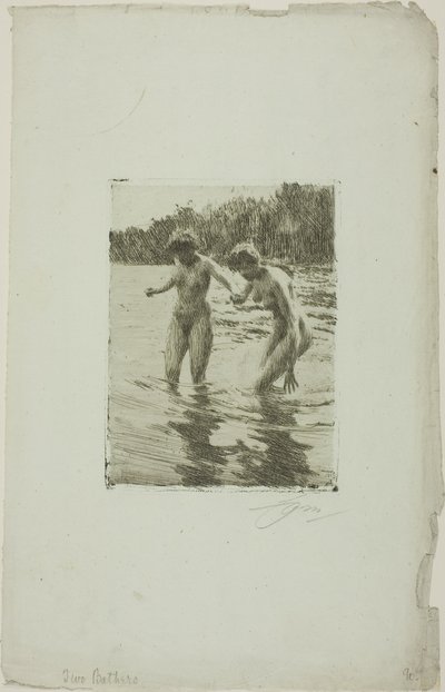 Zwei Badende von Anders Leonard Zorn