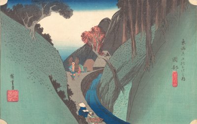Utsu-Hügel bei Okabe, 1834 von Ando Hiroshige