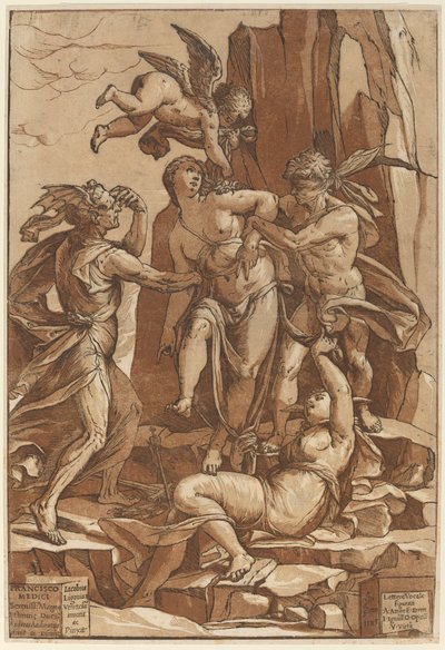 Allegorie der Tugend von Andrea Andreani after Jacopo Ligozzi