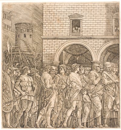 Der römische Senat folgt einem Triumph von Andrea Mantegna