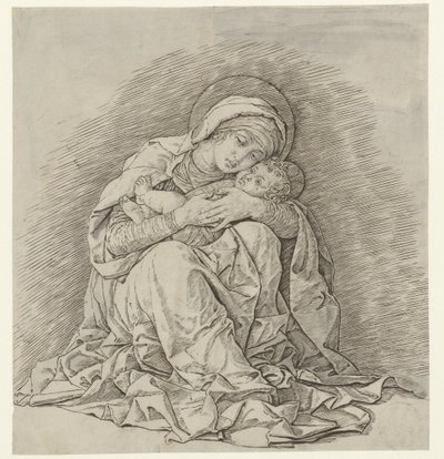 Sitzende Maria mit Kind von Andrea Mantegna