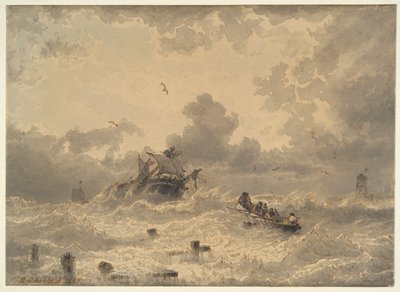 Sturm auf See von Andreas Achenbach
