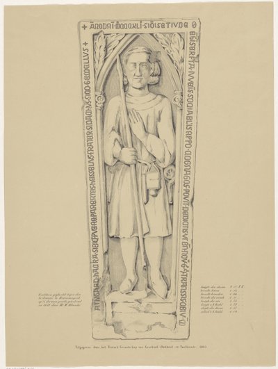 Grabstein in der Kirche von Rinsumageest von Andries van Calfsbeek
