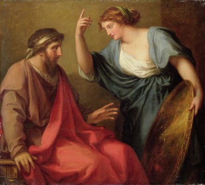 Egeria überreicht Numa Pompilius seinen Schild, 1794 von Angelica Kauffmann