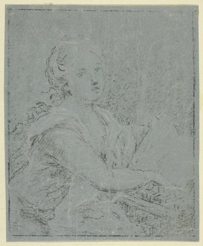 Frau am Spinett von Angelica Kauffmann