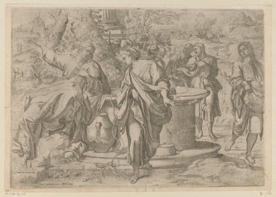 Christus und die Samariterin von Annibale Carracci