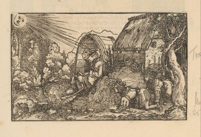 Diogenes in seiner Tonne und zwei gekrönte junge Männer von Anonymous