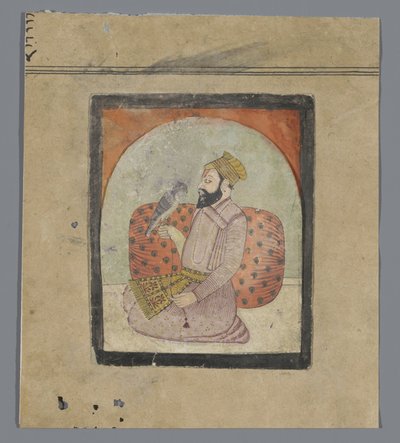 Ein Hindu-Mann mit einem Falken von Anonymous