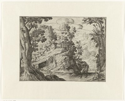 Italienische Landschaft mit Fluss von Anonymous