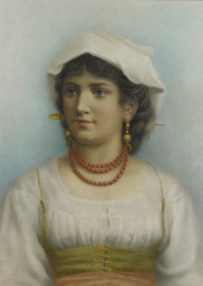 Junge Frau in Tracht von Anonymous
