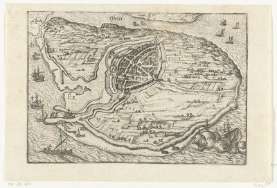 Karte von Den Briel, 1572 von Anonymous