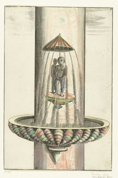 Rundes Becken mit Putto von Anonymous