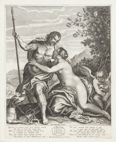 Venus versucht Adonis von der Jagd abzuhalten von Anonymous