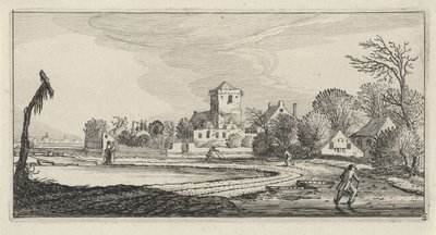 Winterlandschaft mit Schlittschuhläufern von Anonymous