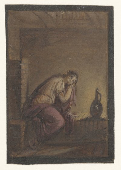 Sitzende Frau mit Krug von Anonymous