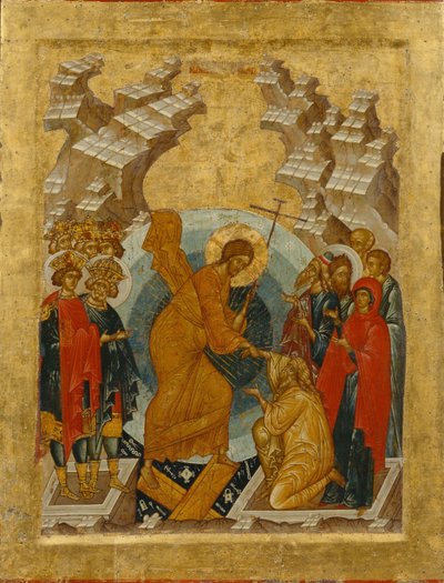 Der Abstieg in die Hölle von Anonymous Russian icon painter