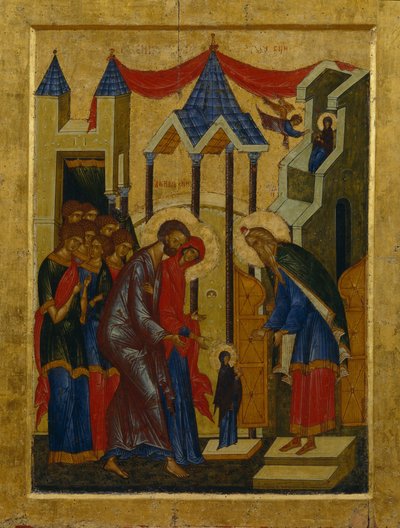 Darstellung im Tempel von Anonymous Russian icon painter