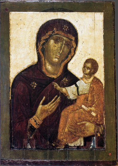 Die Jungfrau Hodegetria, 12. Jahrhundert von Anonymous Russian icon painter