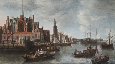 Ansicht der Nieuwe Kerk in Amsterdam von Anthonie Beerstraten