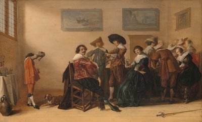 Fröhliche Gesellschaft in einem Raum von Anthonie Palamedesz