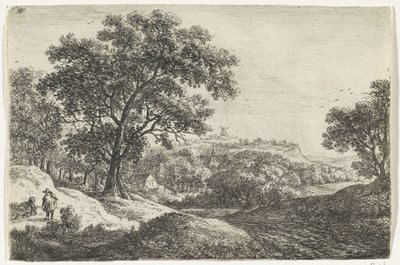 Hügellandschaft mit einem Dorf (Landschaften) von Anthonie Waterloo