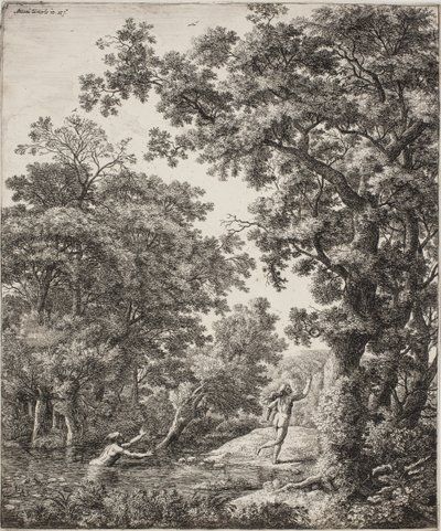 Landschaft mit Alpheus und Arethusa von Anthonie Waterloo