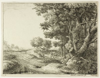 Bauer mit Schaufel von Anthonie Waterloo