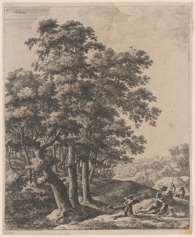 Venus und Adonis, 17. Jahrhundert von Anthonie Waterloo