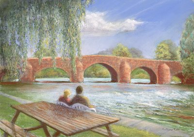 Brücke über unruhigem Wasser von Anthony Rule