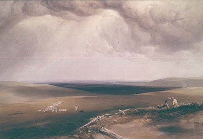 Auf den South Downs von Anthony Vandyke Copley Fielding