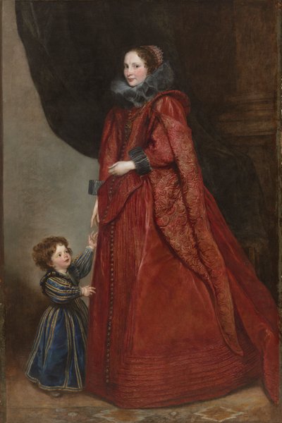 Eine genuesische Dame mit ihrem Kind von Anthony van Dyck