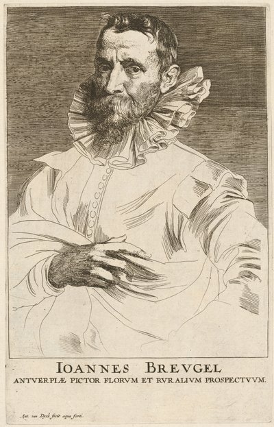Jan Bruegel der Ältere, wahrscheinlich 1626-1641 von Anthony van Dyck