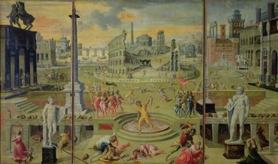 Das Massaker des Triumvirats, 1566 von Antoine Caron