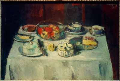 Gedeckter Tisch von Anton Faistauer